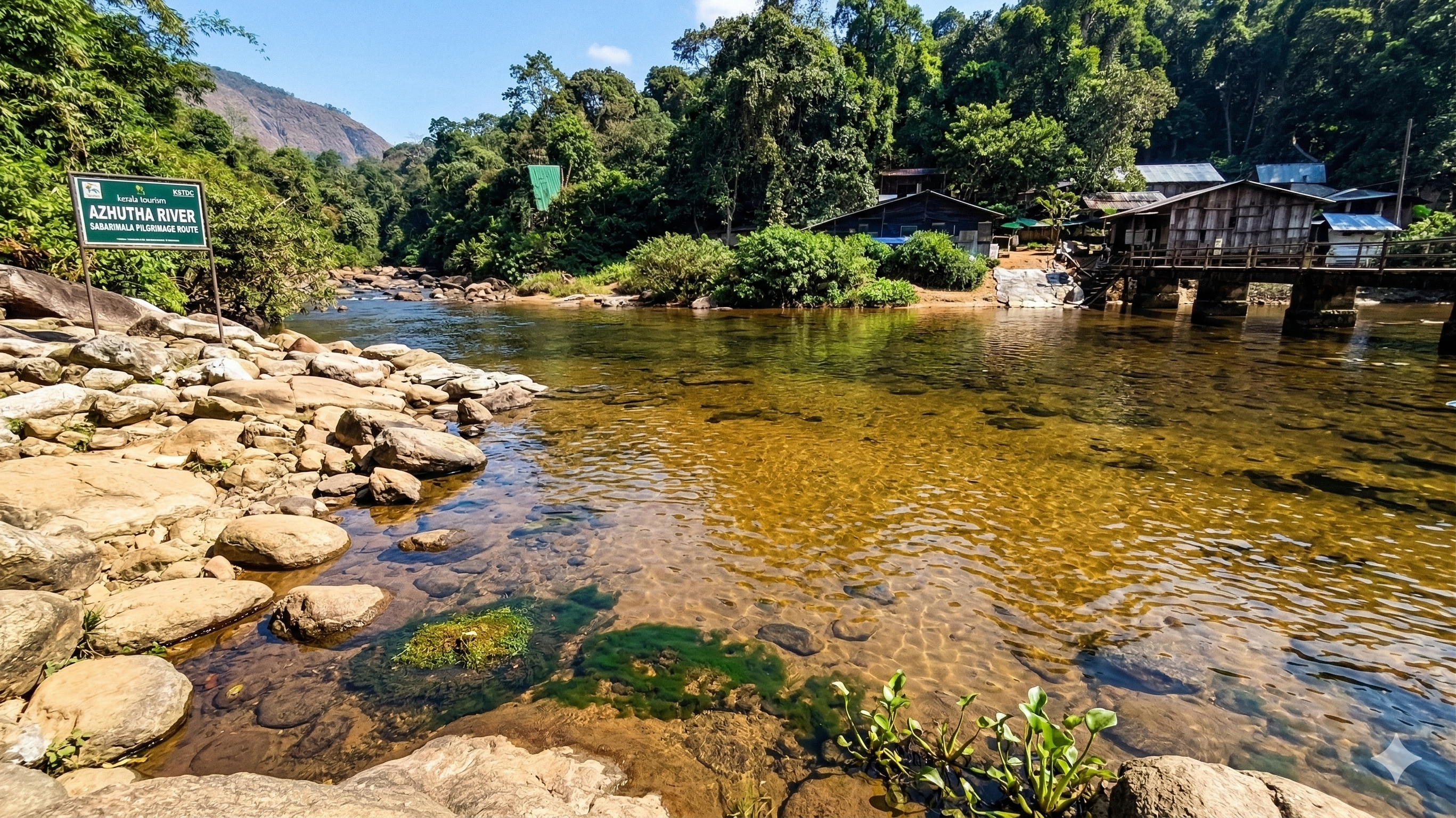 Azhutha River on the traditional Sabarimala path