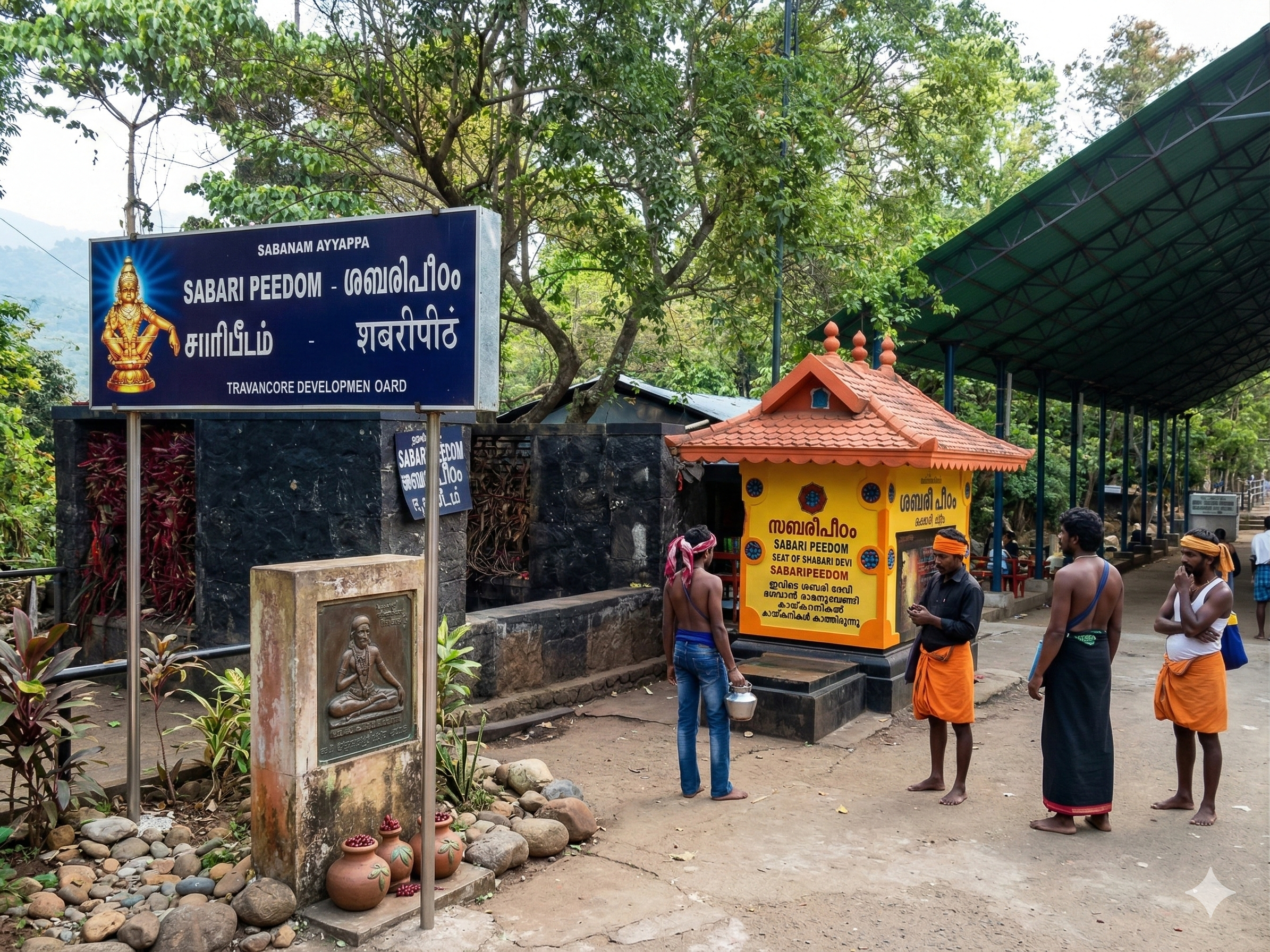 Sabaripeedom on the sacred trekking route toward Sabarimala