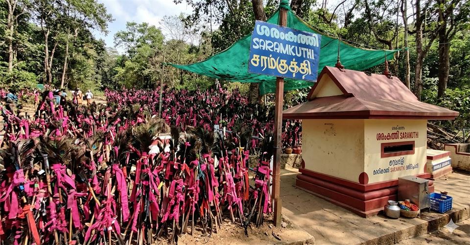 Saramkuthi point for first-time pilgrims